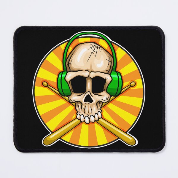 Item preview, Skull and Crossed Drum Sticks designed and sold by LaughinBones.