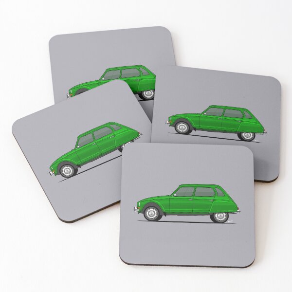 Item preview, Cit roen Dyane single side view illustration - Green designed and sold by RJWautographics.