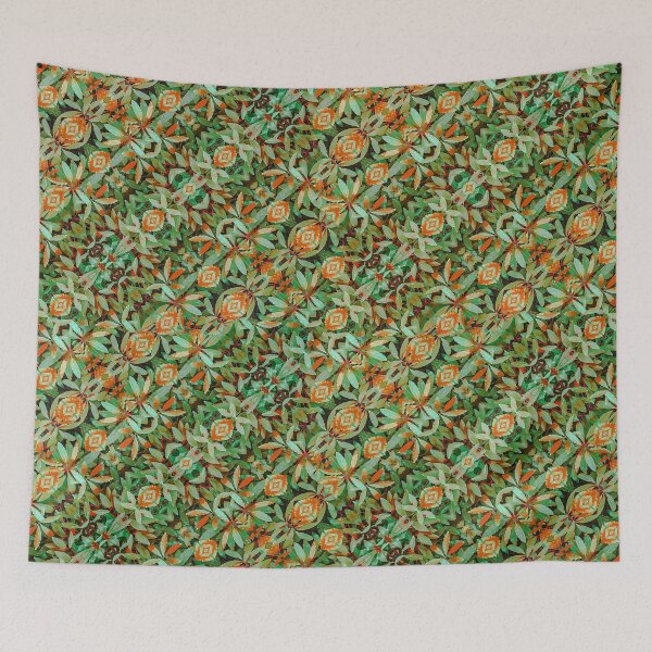 Item preview, Colorful Stylized Leaves Motif Pattern designed and sold by DFLC Prints.