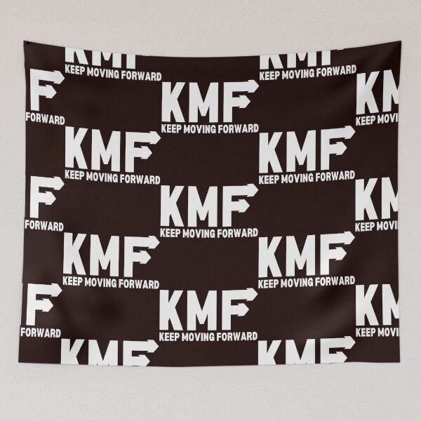 Item preview, KMF - Keep Moving Forward - motivational advice and quote - black and white designed and sold by DarionSmitham.
