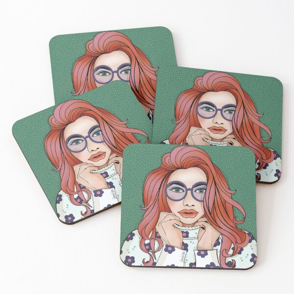 Item preview, Portrait Green pop girl illustration | green and red hair  designed and sold by MartaCrokis.