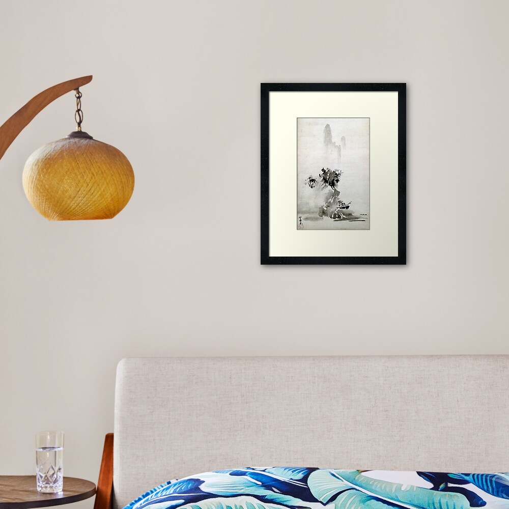 Sesshu Toyo Haboku-Sansui Landscape Framed Art Print