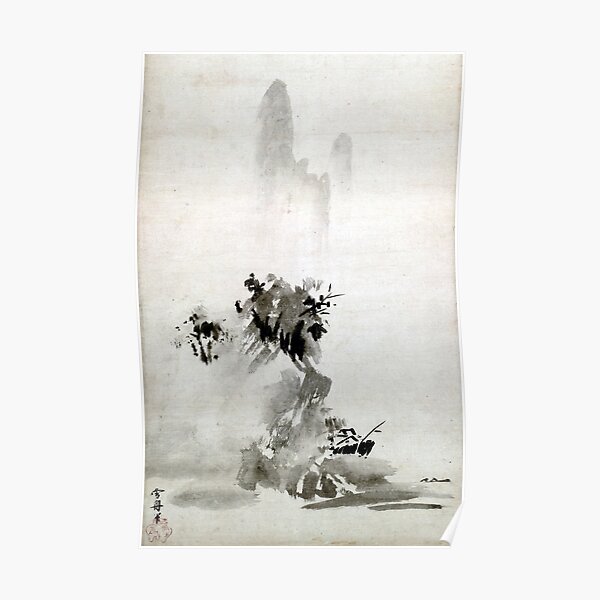 Sesshu Toyo Haboku-Sansui-Landschaft Poster