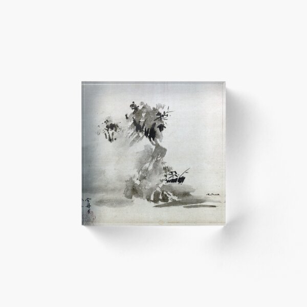Sesshu Toyo Haboku-Sansui Landscape Acrylic Block
