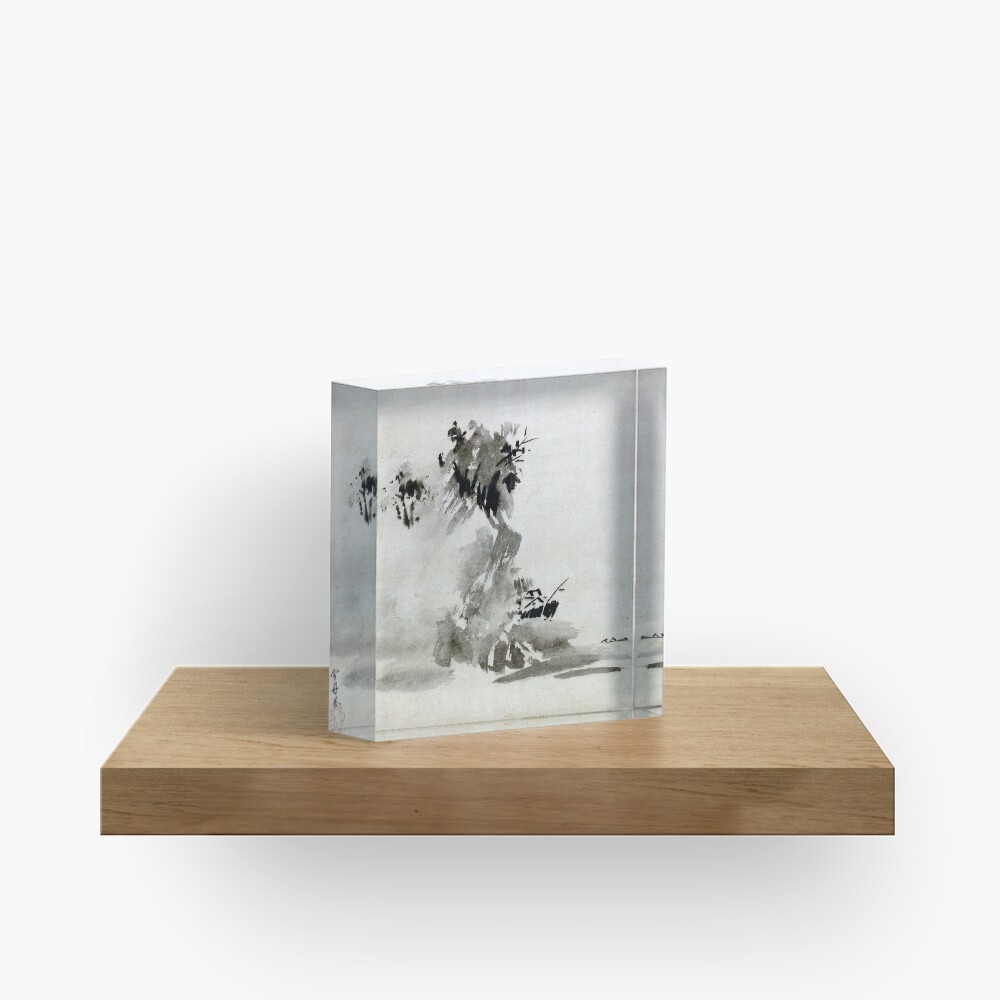 Sesshu Toyo Haboku-Sansui Landscape Acrylic Block