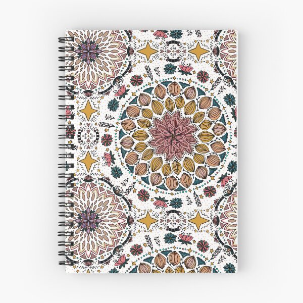Item preview, Colección Maximalist Folk Art Mandala Blanco Natural designed and sold by Kristi Duggins.