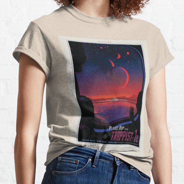 NASA JPL Exoplanet Travel Bureau: TRAPPIST-1e (8K resolution) Classic T-Shirt