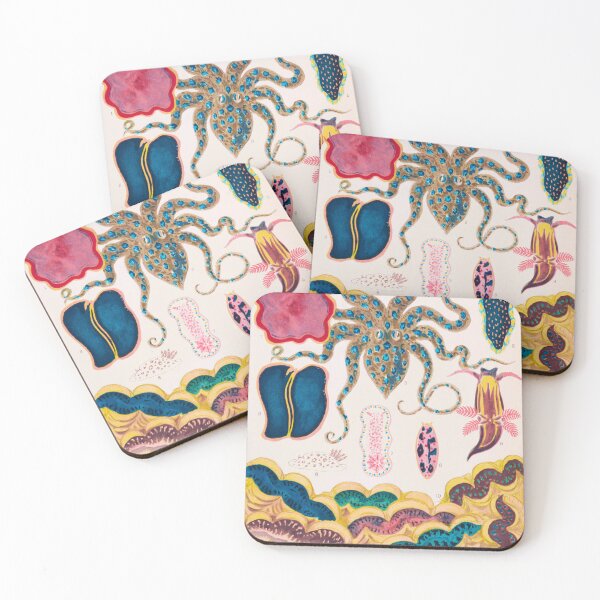 Item preview, Octopus Molluscs and Planarian Vintage Sea life Illustration designed and sold by VintageArchive.