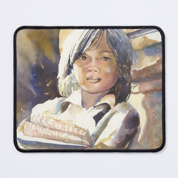 Item preview, Cambodian girl outside ruins in Angkor Wat.  Khmer girl Angkor Wat designed and sold by rfoxphoto.