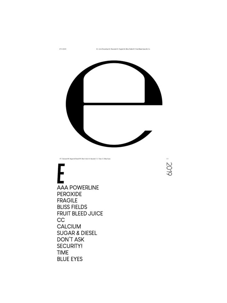 Ecco2k ℮ Album Artwork