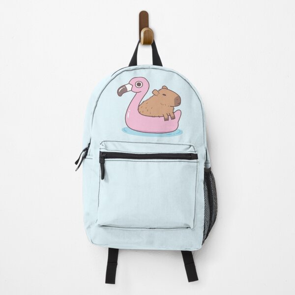 Item preview, Cute Capybara Chillin On Flamingo Pool Float designed and sold by rustydoodle.
