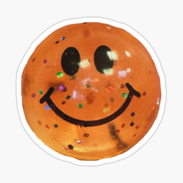 Glitter Smiley Face Sticker For Sale By Tatoooooooom Redbubble