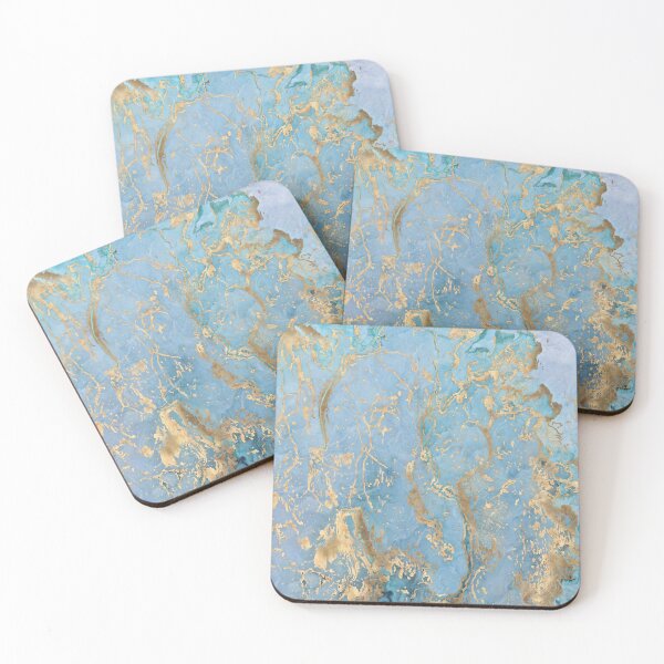 Item preview, Marble Texture Seamless Turquoise Blue Gold, Turquoise Blue Gold Crystal Marble, Amazing Blue And Teal Faux Malachite Marble, Aqua Blue Gold Acrylique Marble Texture Seamless designed and sold by Paintcorner.