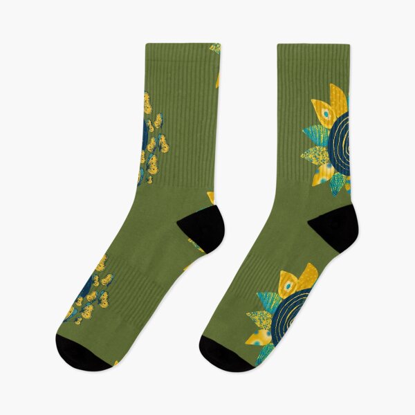 Item preview, Watercolor Sunflowers with butterflies Pattern designed and sold by M-Infinite.