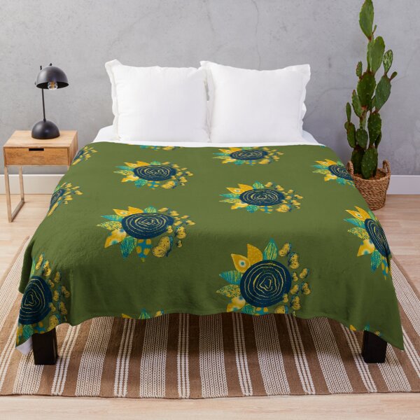 Item preview, Watercolor Sunflowers with butterflies Pattern designed and sold by M-Infinite.