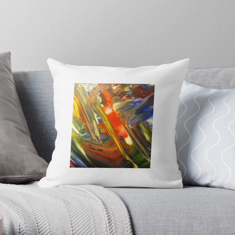 Red Parrot Throw Pillow
