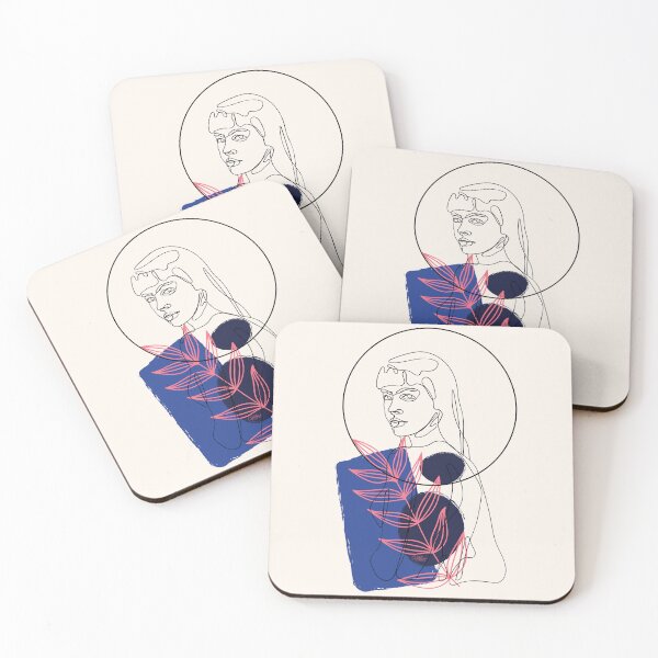 Item preview, Minimalistic boho lineart woman designed and sold by CreativeStrand.