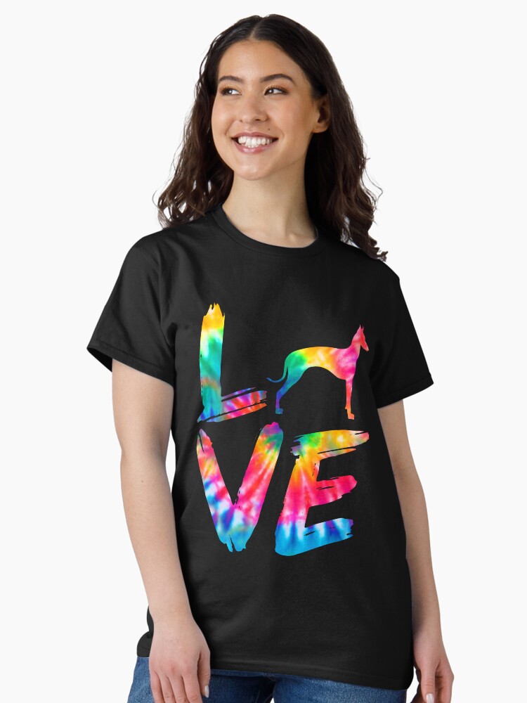 Imagen 2 de 7, Camiseta clásica con la obra Xoloitzcuintli Xolo Dog Love Tie Dye Design, diseñada y vendida por rafaeltto.