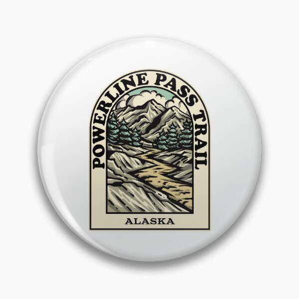 Item preview, powerline pass trail Alaska hiking backpacking trail designed and sold by HalpinDesign.