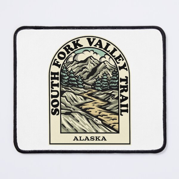 Item preview, south fork valley trail Alaska hiking backpacking trail designed and sold by HalpinDesign.