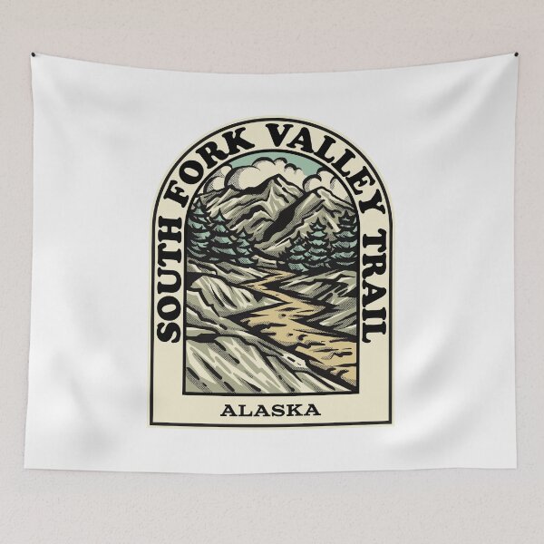Item preview, south fork valley trail Alaska hiking backpacking trail designed and sold by HalpinDesign.