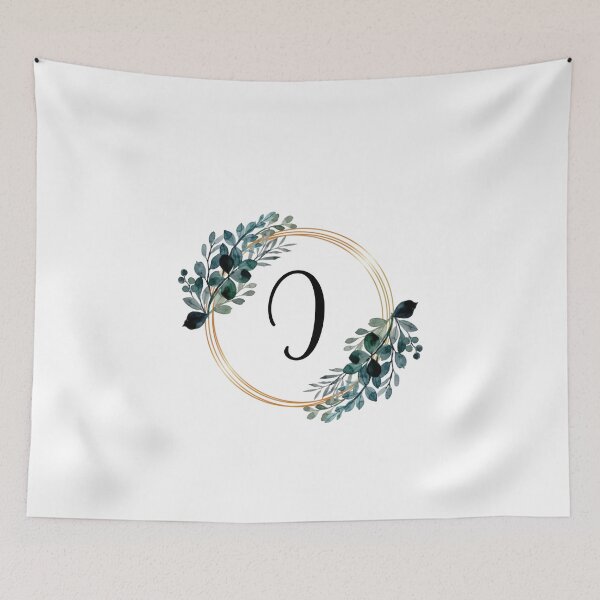 Item preview, Monogram Letter I | Laurels with Gold Borders designed and sold by JustSeasons.