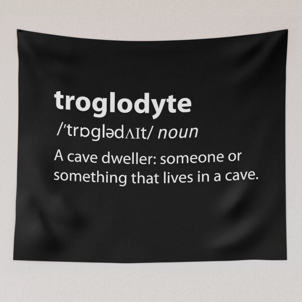 Item preview, Troglodyte - Cave Dweller - Funny Definition Spelunking Speleology designed and sold by TheInkElephant.