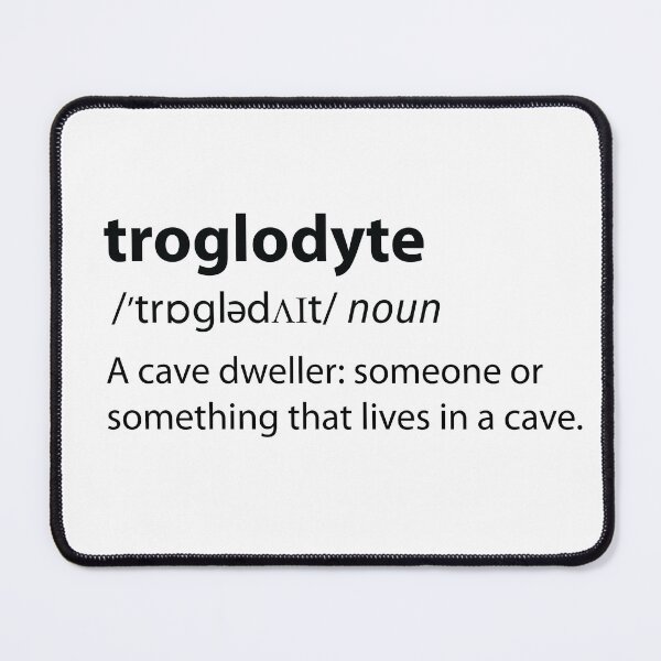 Item preview, Troglodyte - Cave Dweller - Funny Definition Spelunking Speleology designed and sold by TheInkElephant.