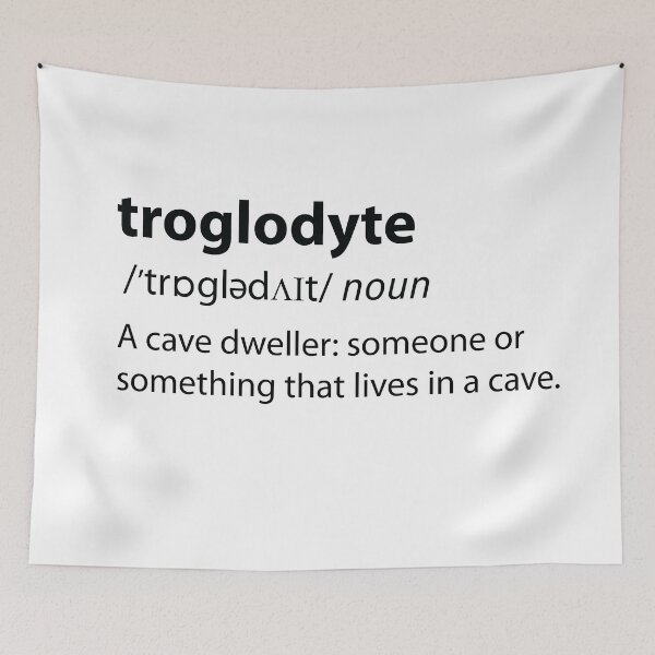 Item preview, Troglodyte - Cave Dweller - Funny Definition Spelunking Speleology designed and sold by TheInkElephant.