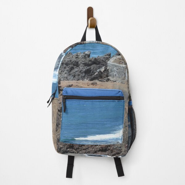 Item preview, View of white builing on lava rocks designed and sold by Hilbert72.
