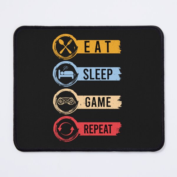 Item preview, Eat Sleep Game Repeat designed and sold by BLKHAS.
