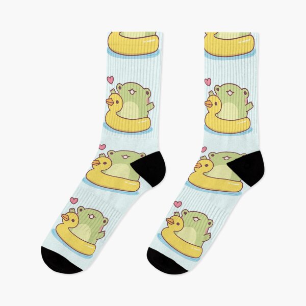 Item preview, Cute Frog With Ducky Pool Float designed and sold by rustydoodle.