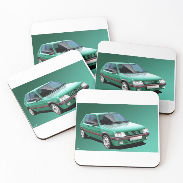Artikelvorschau, Mops 205GTi Griffe Poster Illustration entworfen und verkauft von RJWautographics.