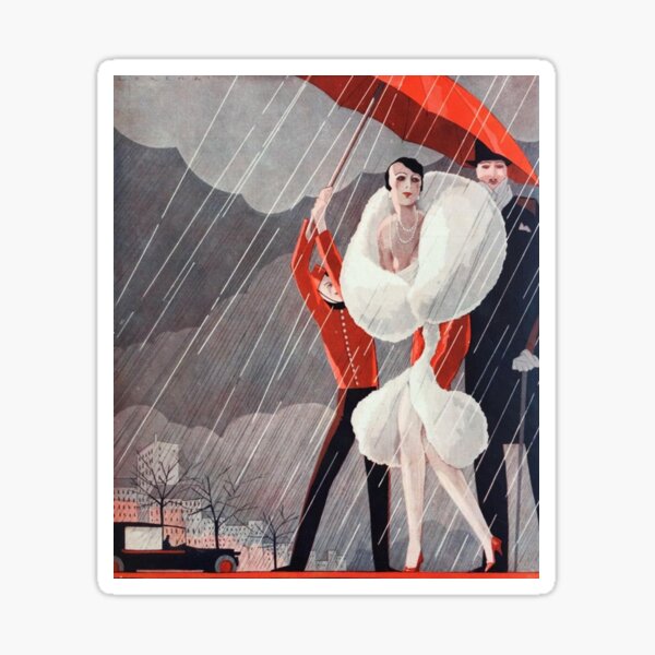Item preview, Le Sourire - Rain - Vintage Art designed and sold by RickE.