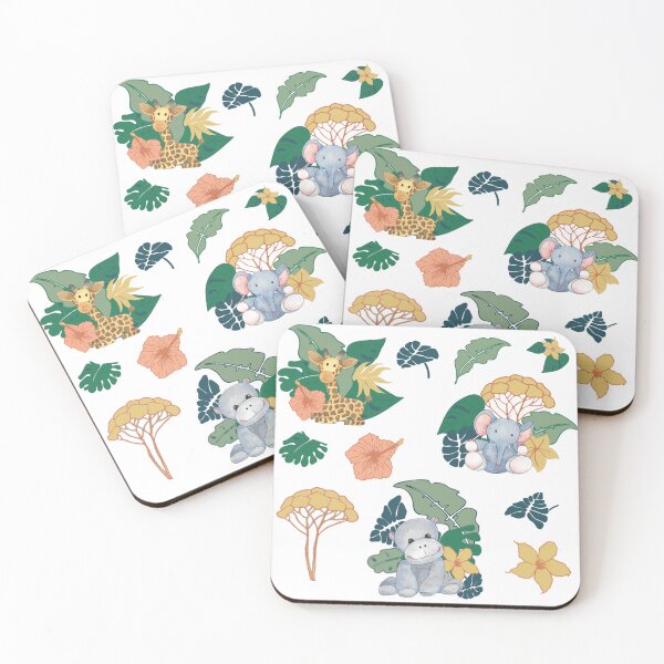 Item preview, Tropical Leaves and Animals pattern designed and sold by CheekyColours.