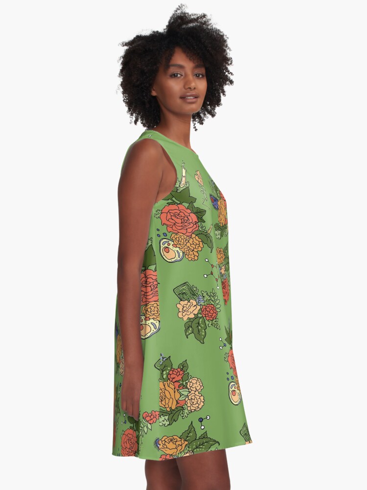 Alternate view of STEM floral pattern A-Line Dress