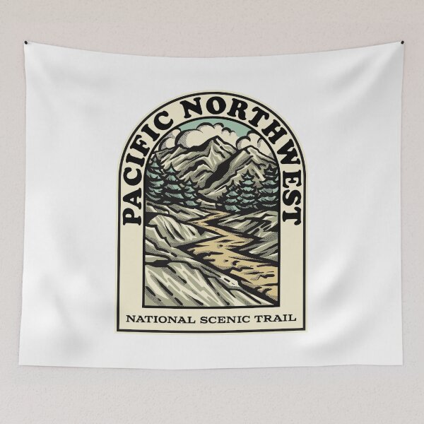 Aperçu de l'œuvre Pacific Northwest Trail National Scenic Trail hiking backpacking trail créée et vendue par HalpinDesign.