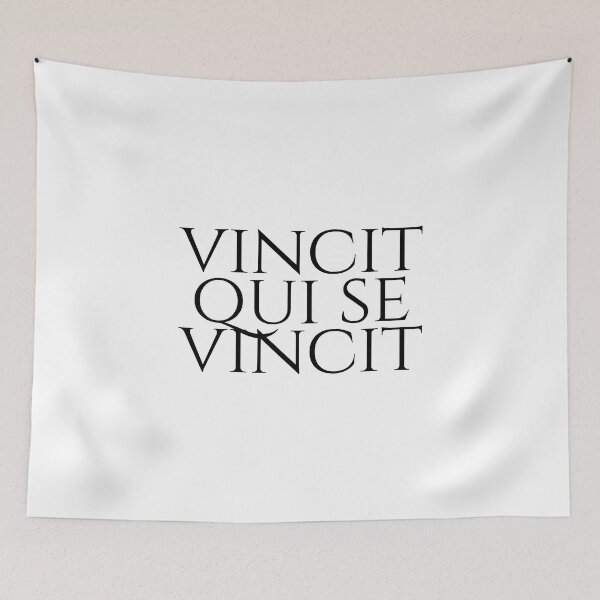 Item preview, Vincit Qui Se Vincit - He Conquers Who Conquers Himself - Latin Sayings - Black designed and sold by ElementJourney.