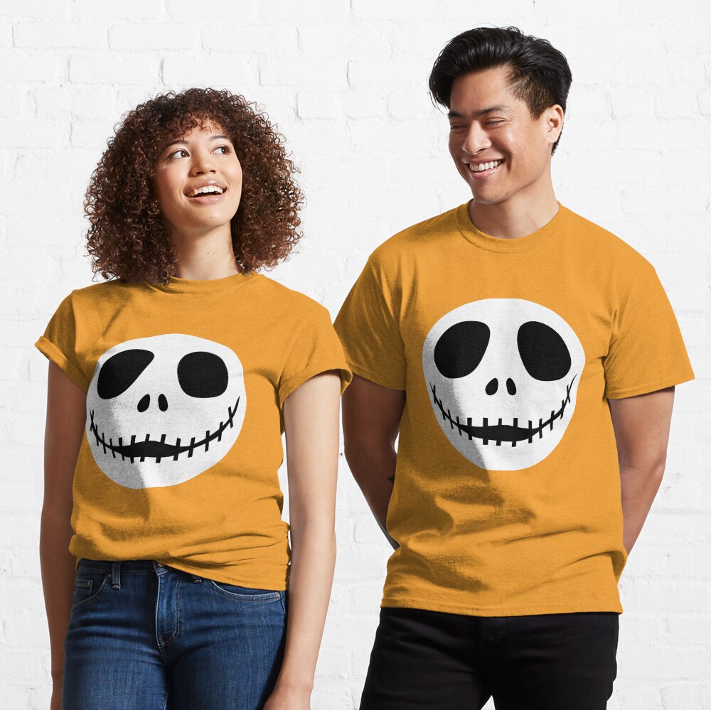 The Patron Spirit- Nightmare Before Christmas, Skellington, Pumpkin King, White, Grin, Evil, Halloween, Christmas, Movie, Fandom, Geek, Geekery, Nerd, Nerdy Classic T-Shirt
