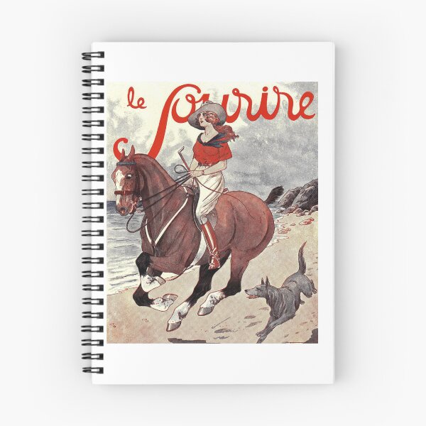 Item preview, Le Sourire - Woman Riding A Horse - Vintage Art designed and sold by RickE.