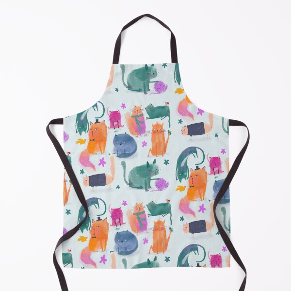 Item preview, Cute Funny Clever Cats Pattern designed and sold by Kathy Osborne Studio.