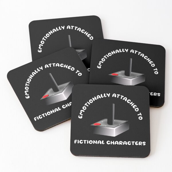 Item preview, Emotionally attached to fictional characters | Funny Reading Quote with Goofy Rounded Font and Joystick Controller designed and sold by SomeDesignThing.