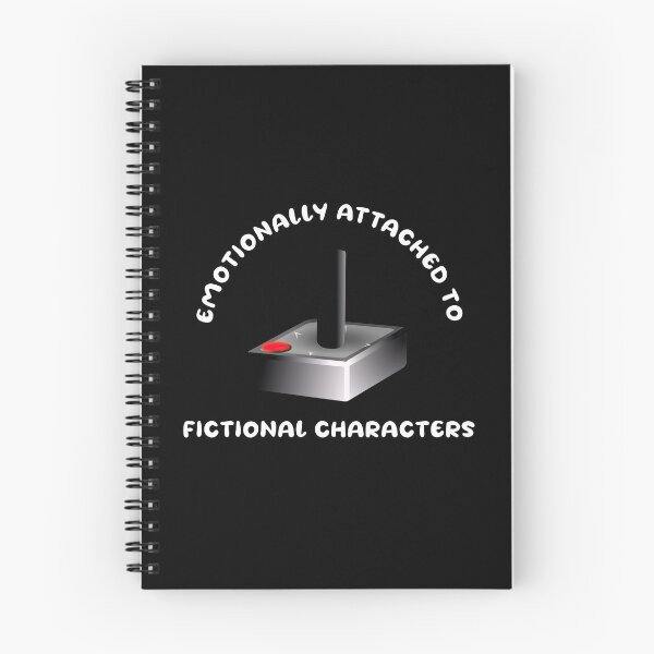 Item preview, Emotionally attached to fictional characters | Funny Reading Quote with Goofy Rounded Font and Joystick Controller designed and sold by SomeDesignThing.