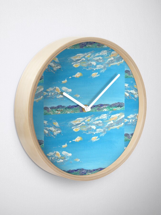 Alternate view of Light clouds in blue sky Clock