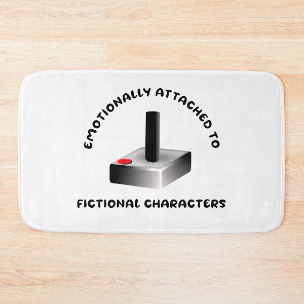 Item preview, Emotionally attached to fictional characters | Funny Reading Quote with Goofy Rounded Font and Joystick designed and sold by SomeDesignThing.