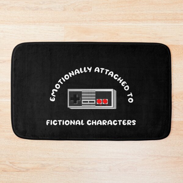 Item preview, Emotionally attached to fictional characters | Funny Reading Quote with Goofy Rounded Font and Controller designed and sold by SomeDesignThing.
