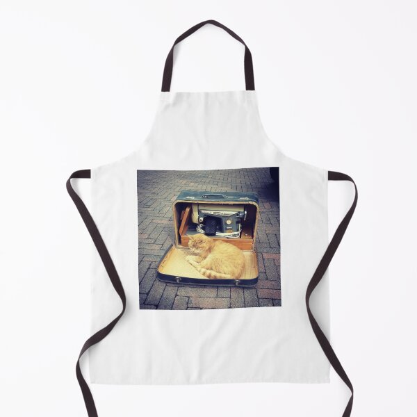 Item preview, Cat with old sewing machine designed and sold by Hilbert72.