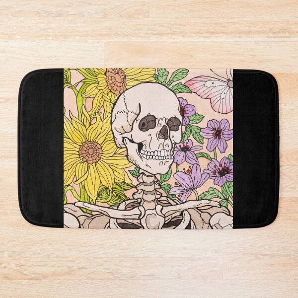 Item preview, Floral pastel skeleton in watercolour designed and sold by beaemeliaqis.
