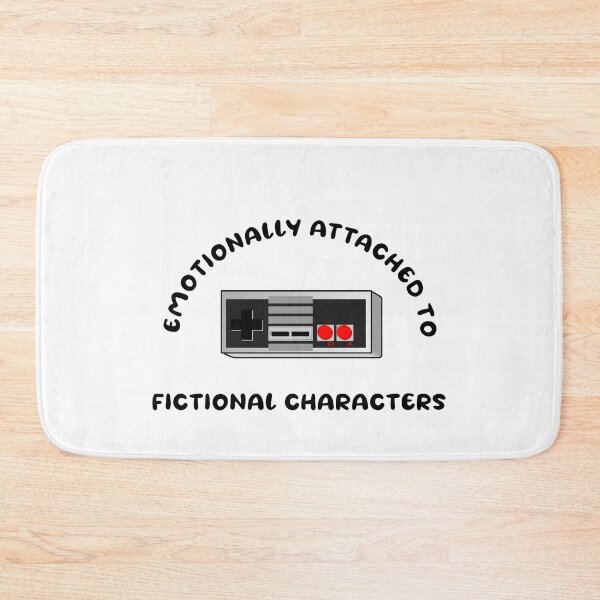 Item preview, Emotionally attached to fictional characters | Funny Reading Quote with Goofy Rounded Font and Controller designed and sold by SomeDesignThing.