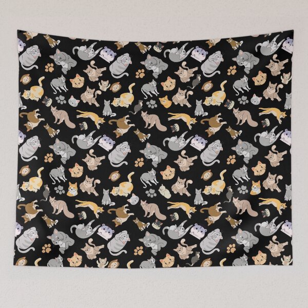 Item preview, Cats black seamless Pattern designed and sold by Cloofur.